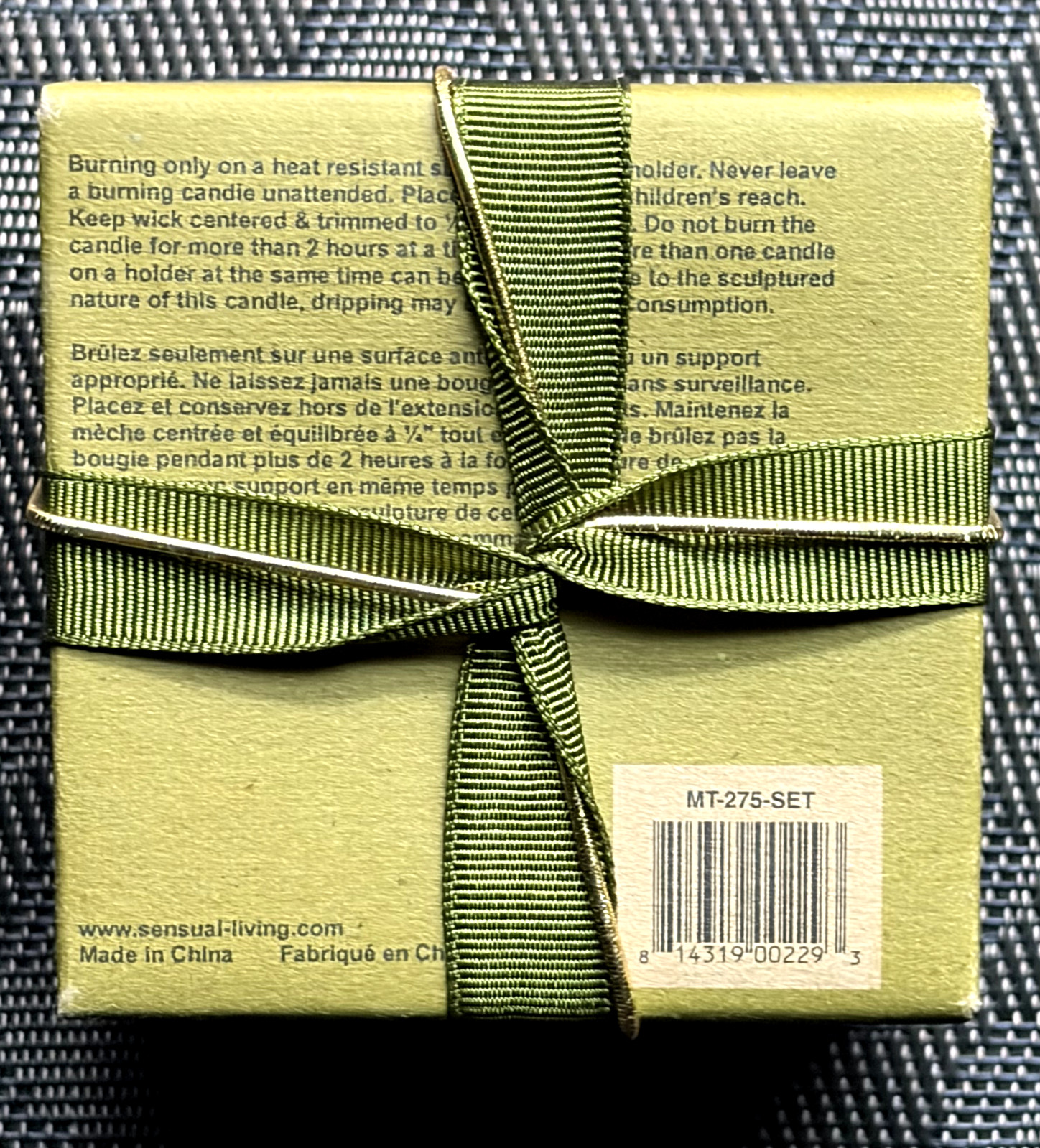 Mini Yellow Pear Fruit Scented Candles Box of 4 Gift Party Decor Sensual Living