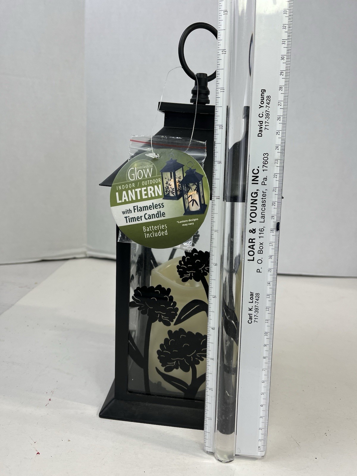 Everlasting Glow Indoor Outdoor Candle Lantern Flameless Led with Timer Q