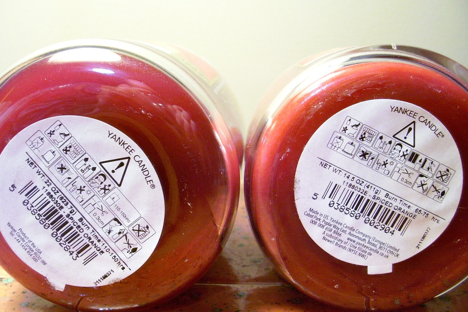 yankee candle 22oz & 14.5oz JARS SPICED ORANGE + 3 TARTS