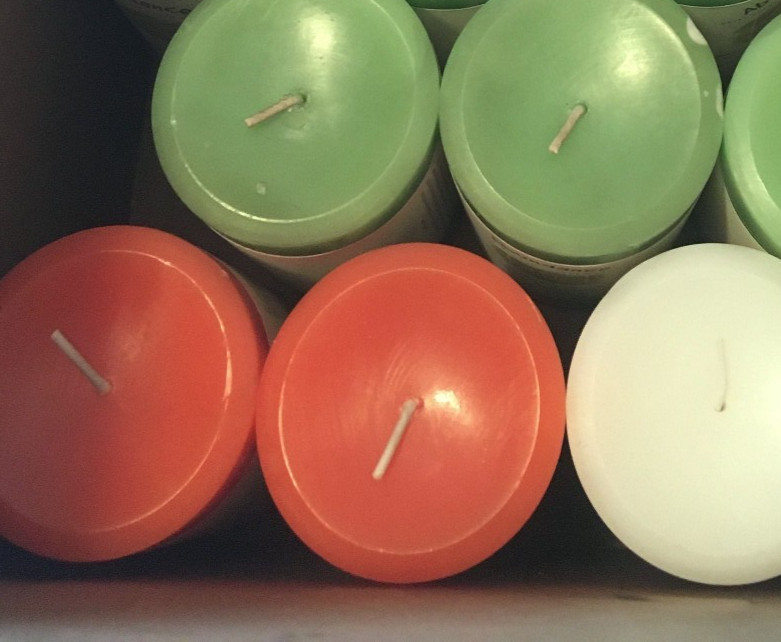 6 x CANDLES Lot Set Natural Crystal Journey NEW Pillar 4 x3″x 6″ + 2 Votives