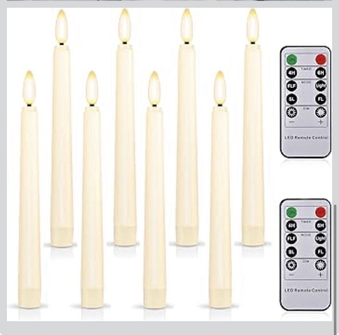 9PCS Candles SET,Christmas Flameless Window Candle Lights with Timer Battery O..