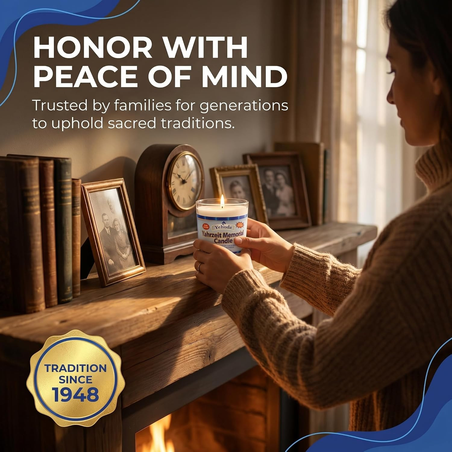 , Yahrzeit Memorial Candle, Glass Tumbler (24 Pack) 24 Hour Candles – Burns 26 H