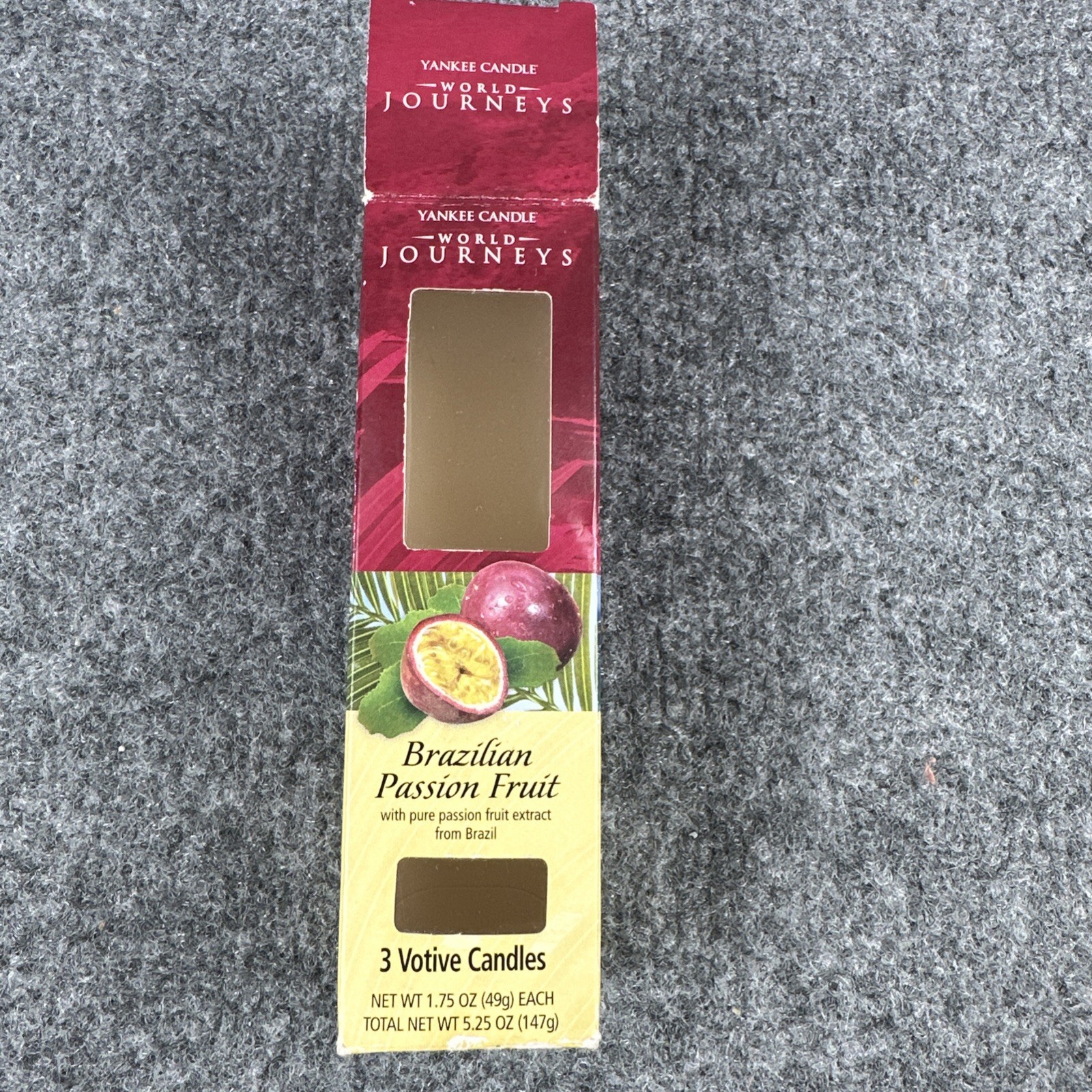 Yankee Candle World Journey Brazilian Passion Fruit 3 Pack Votive Candle RETIRED