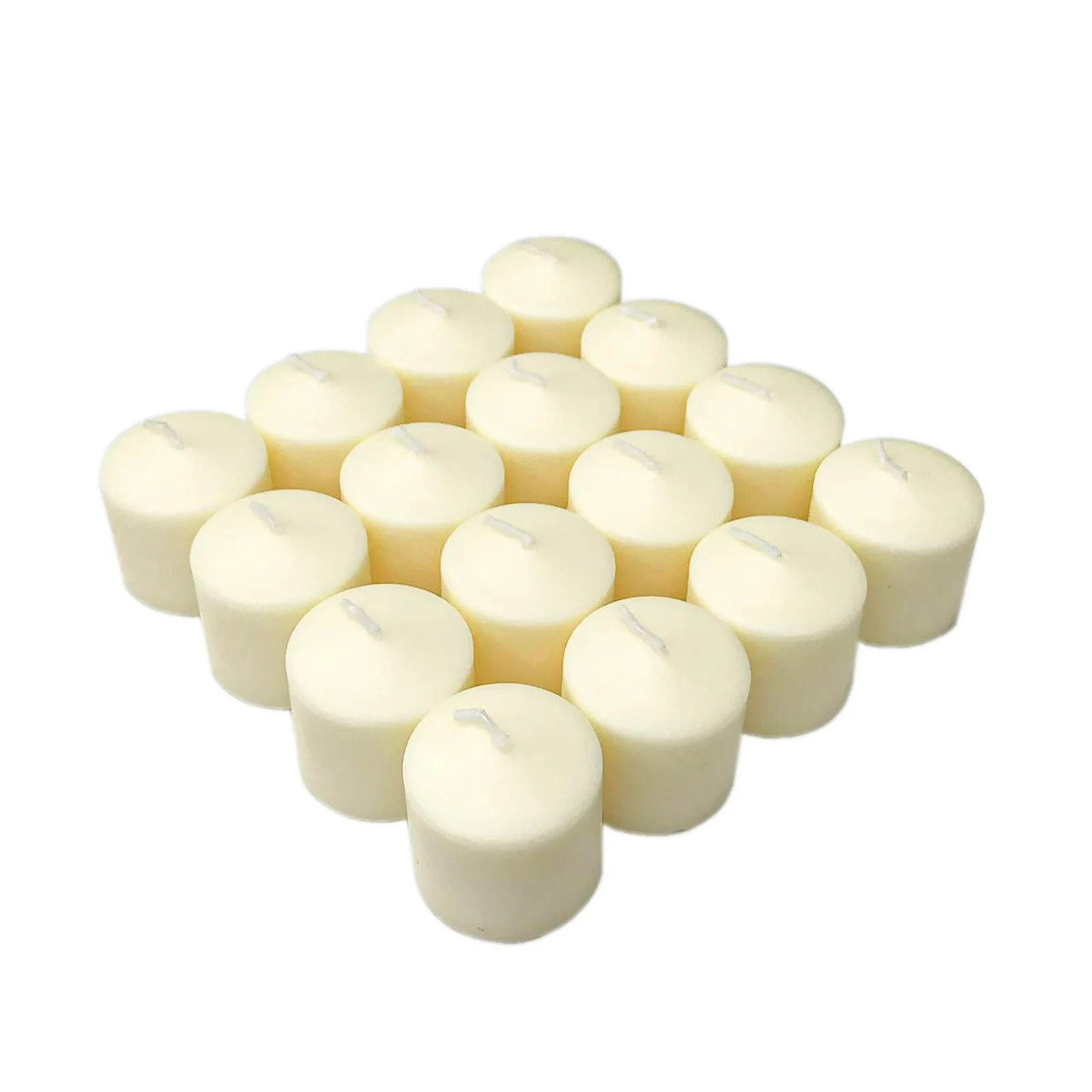 16 Pack Unscented Ivory Votive Candles Bulk for Wedding Church Decor