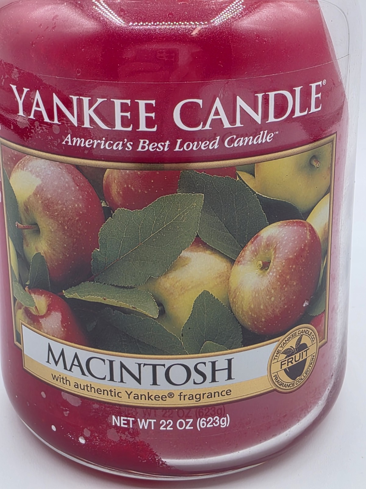 Yankee Candle Macintosh Large Classic Jar 22 oz Retired Style Scented Candle