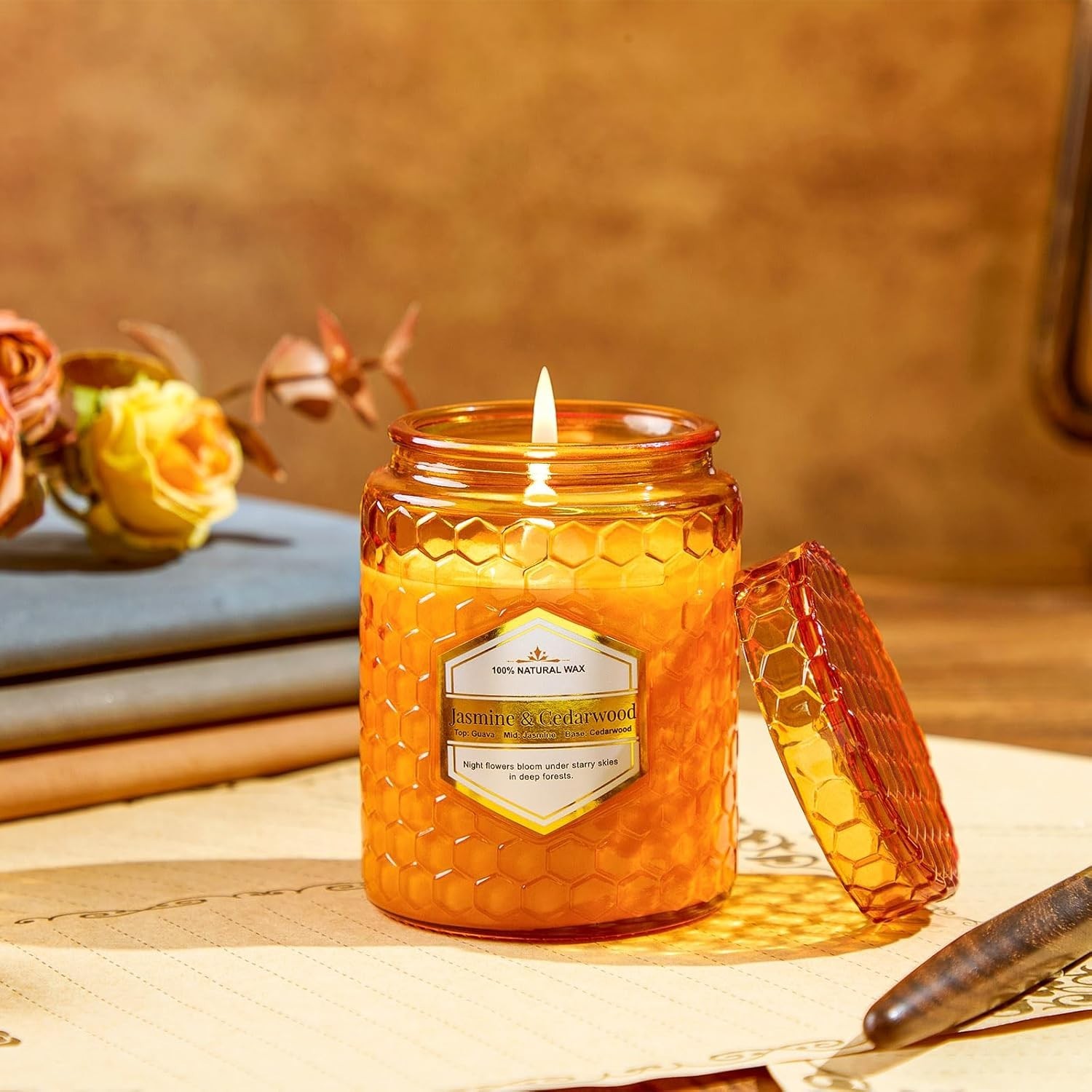 6 Pack Natural Soy Wax Jar Candles for Home, Scented Aromatherapy Gift Set fo…