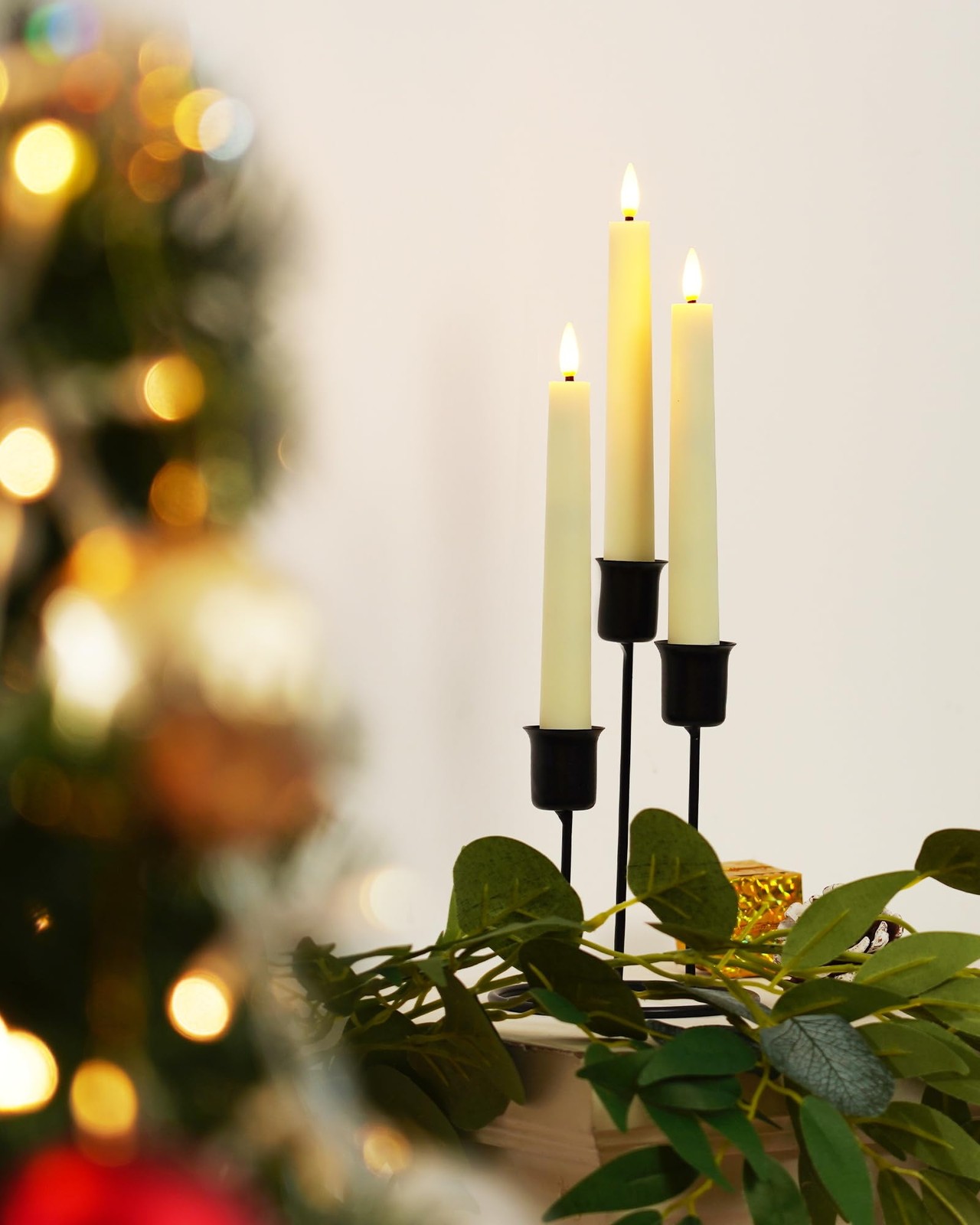 9 Pcs Flameless Taper Candles, Battery Operated Candlesticks Require 2 AAA Ba…