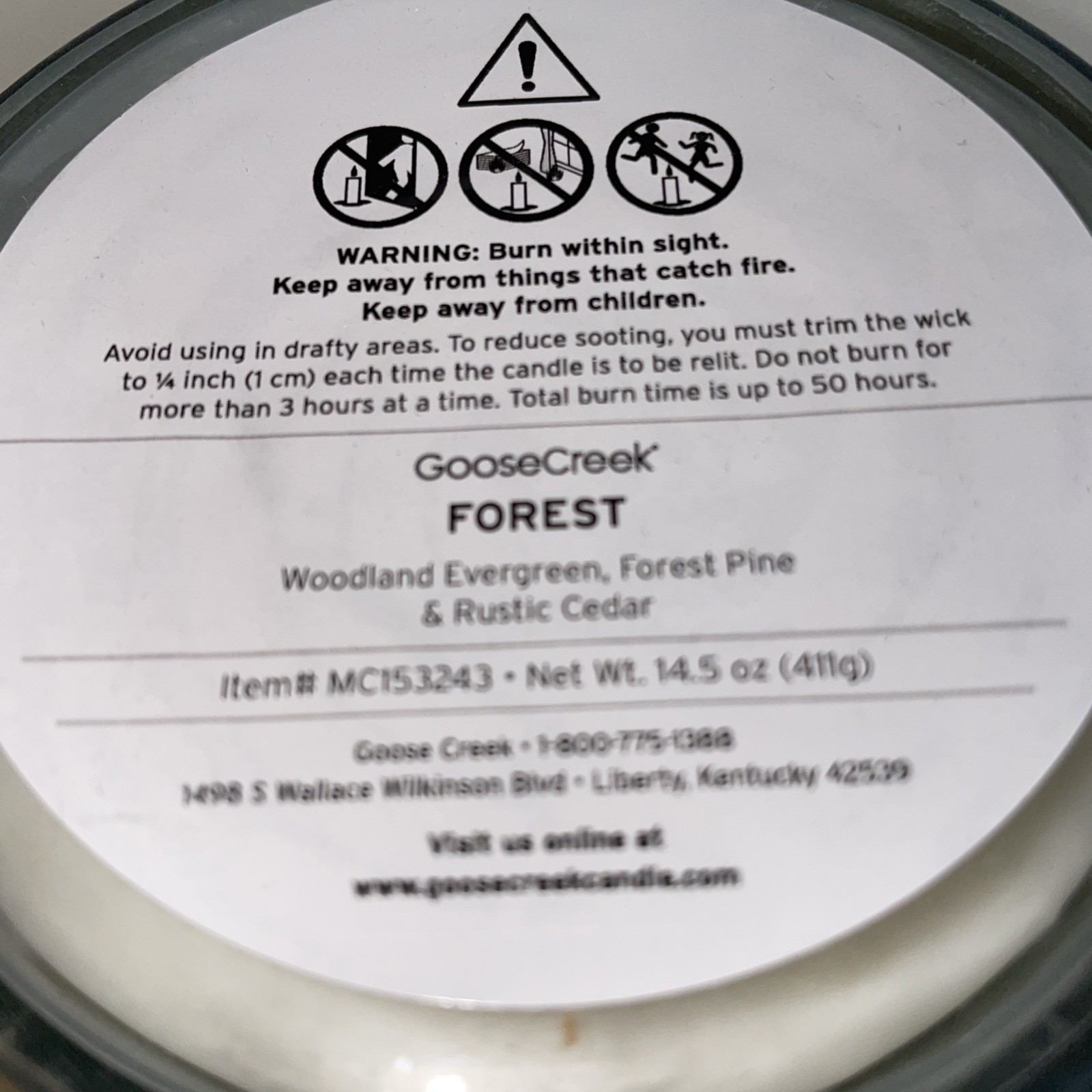 Goose Creek Candle FOREST 14.5 Oz Triple Wick Tumbler / Men’s Collection