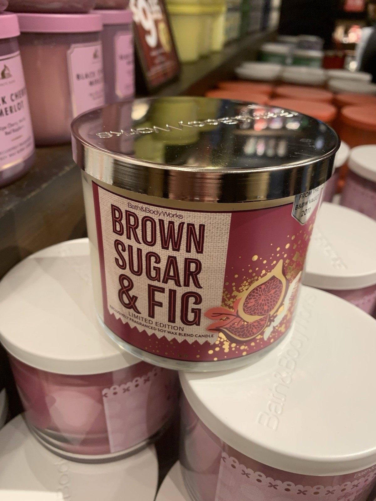 NEW Bath & Body Works Brown sugar and fig 3 Wick Candle