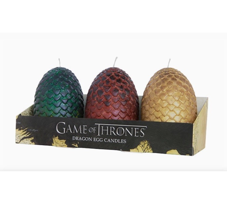 Game Of Thrones Dragon Egg Candles Set by Insight Luminaries – Unscented – NEW