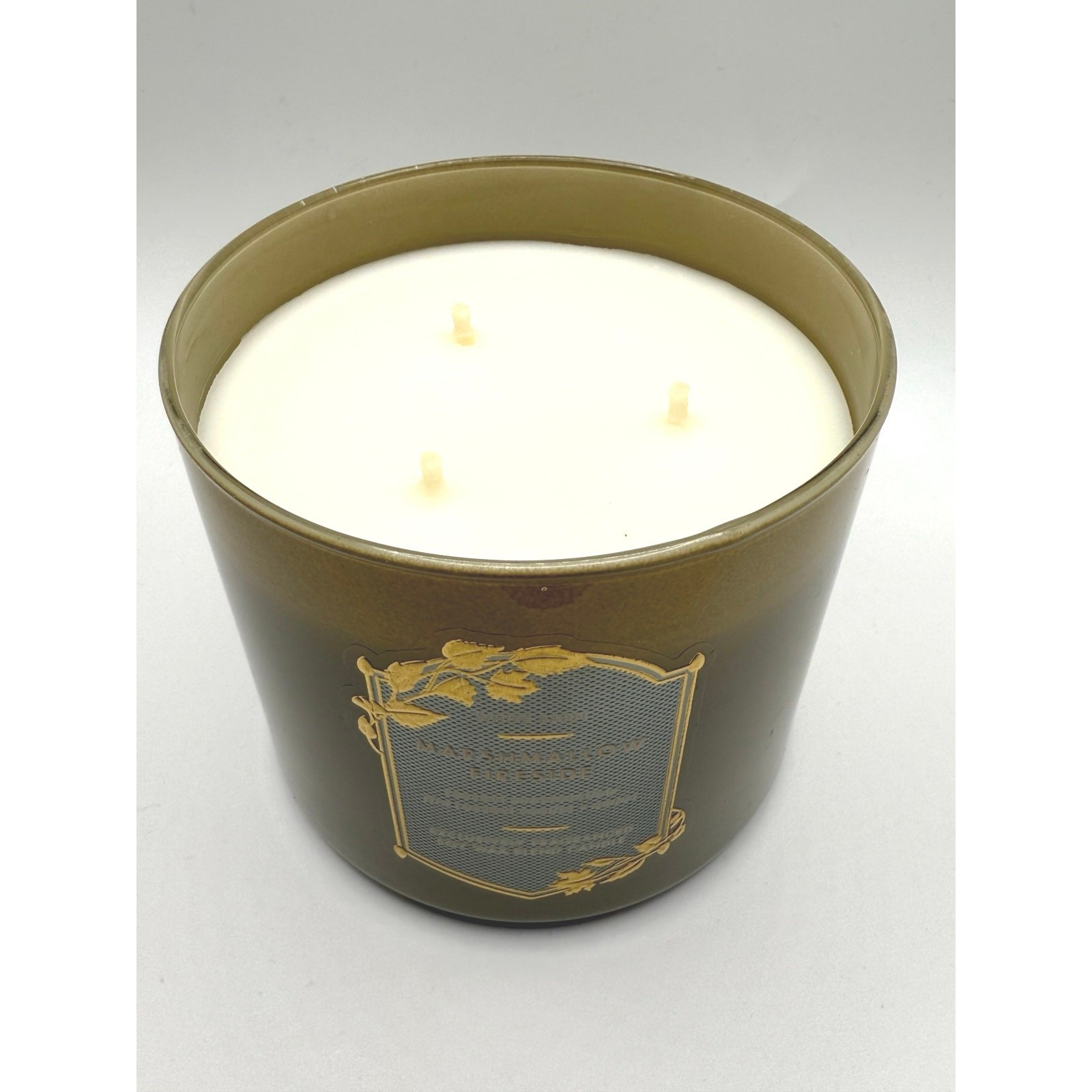 NEW BBW White Barn Holiday Scented 3-Wick Candle Marshmallow Fireside