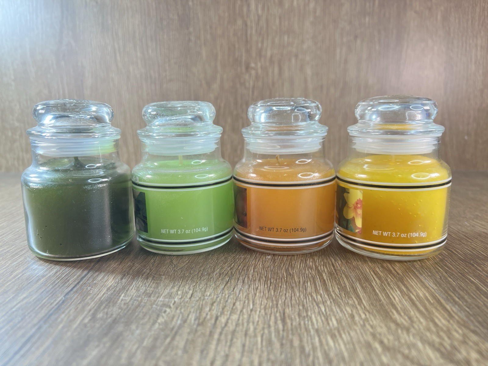 Vintage Yankee Candle Lot of 4, 3 Black Label Small Jars Rare Retired Scents
