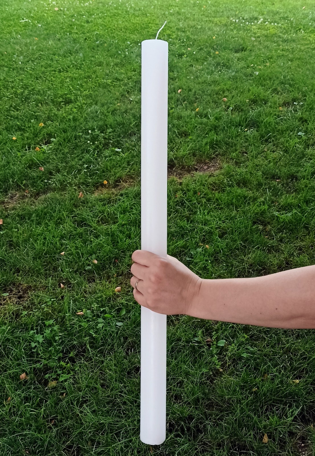 Pillar Candles 24 Inch Tall White Handmade Unscented For Wedding Baptism Church
