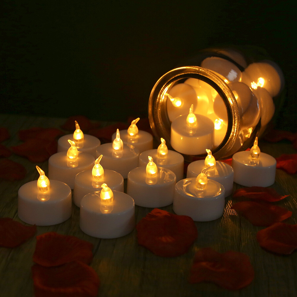 24PCS FLICKERING FLAMELESS LED Tea Lights Votive Candles with Remote Control