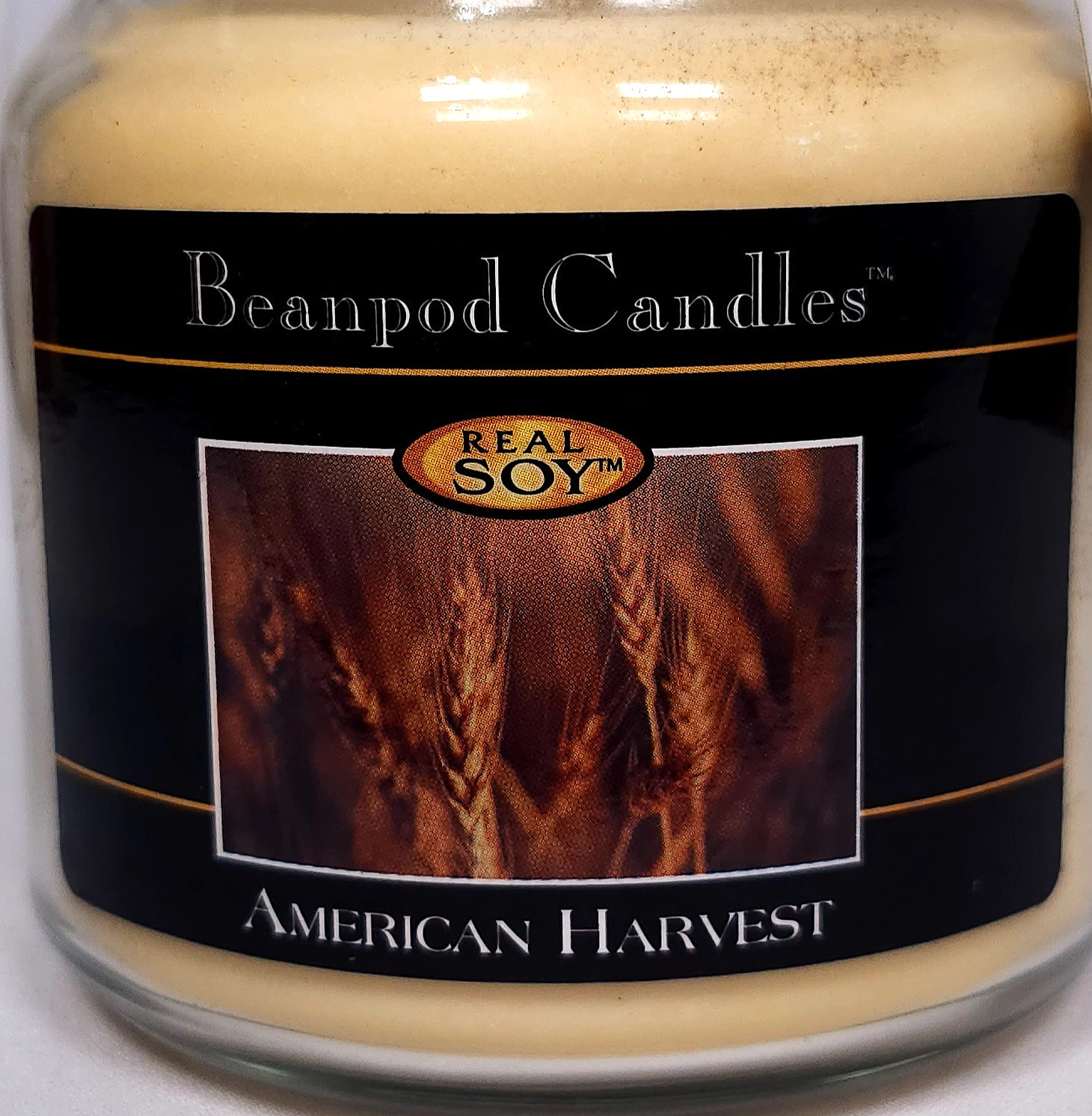 NEW Beanpod Candles American Harvest 16 OZ Real Soy Wax LARGE Jar Candle w Lid