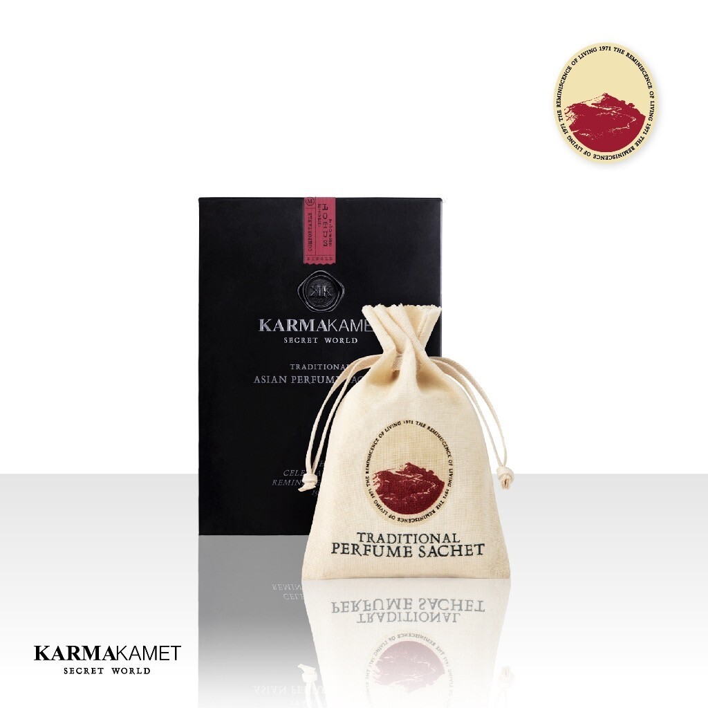 3x KARMAKAMET Perfume Sachet Night Lotus Flower Scent Traditional Asian 50g