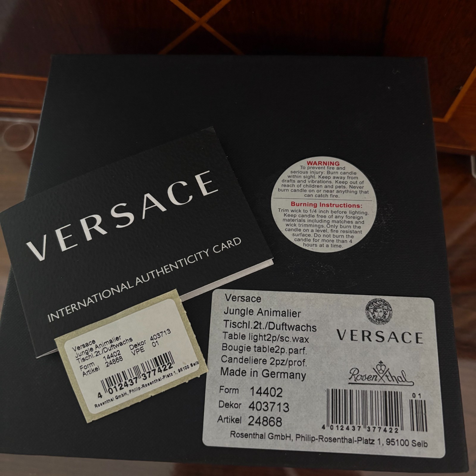 Versace Jungle Animalier Scented Candle *100% Authentic* Retails: $500