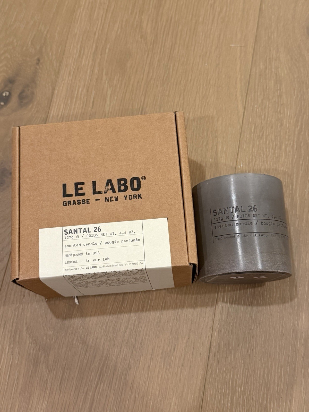 LE LABO Grey Concrete White Wax Santal 26 Scented Candle Mini Votive 4.4oz New
