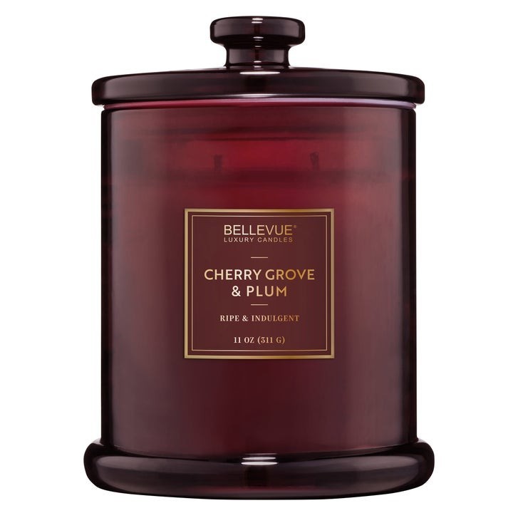 Bellevue Luxury 11 oz Scented Soy Blend Glass Candle with Lid, 4-Pk Soy Wax Set