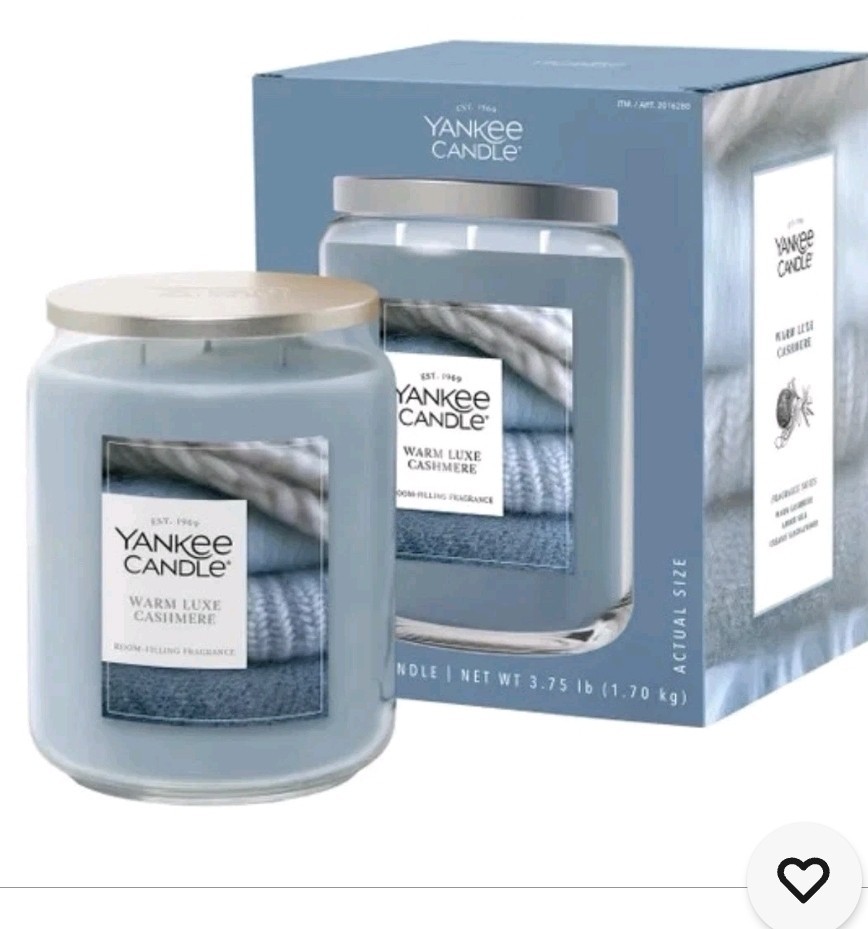 Yankee Candle 60 oz Jar Warm Luxe Cashmere Jumbo Limited Edition 150 hrs 3.75 lb