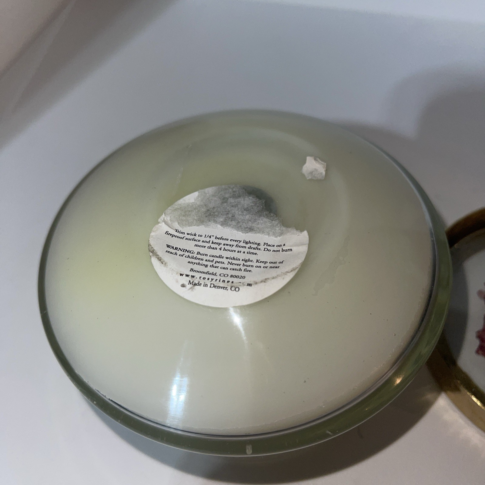 Anthropologie Rosy Rings Scented Floral Press Candle NEW