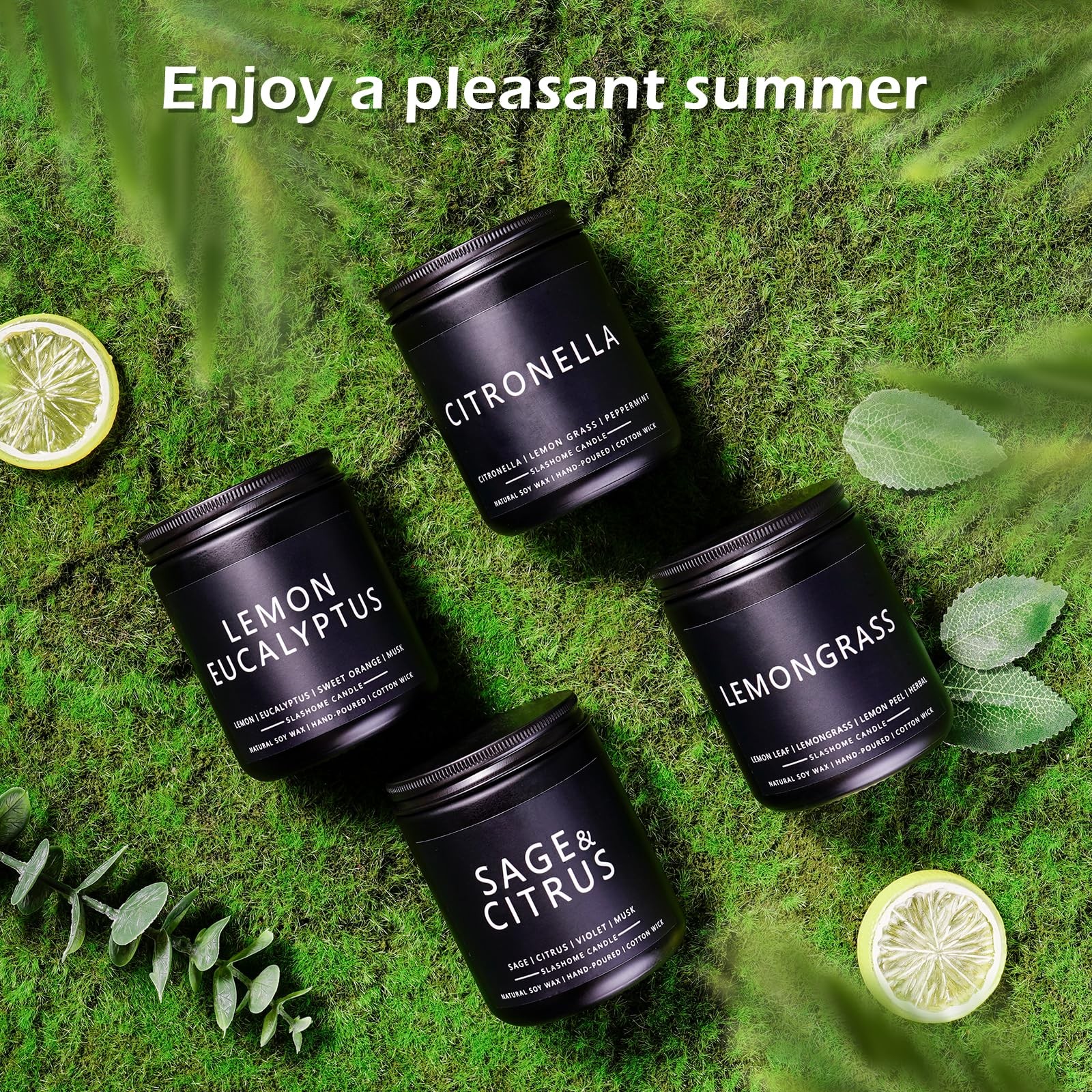 Citronella Candles Outdoor, Scented Candles Soy Jar Candle for Outdoor Patio …