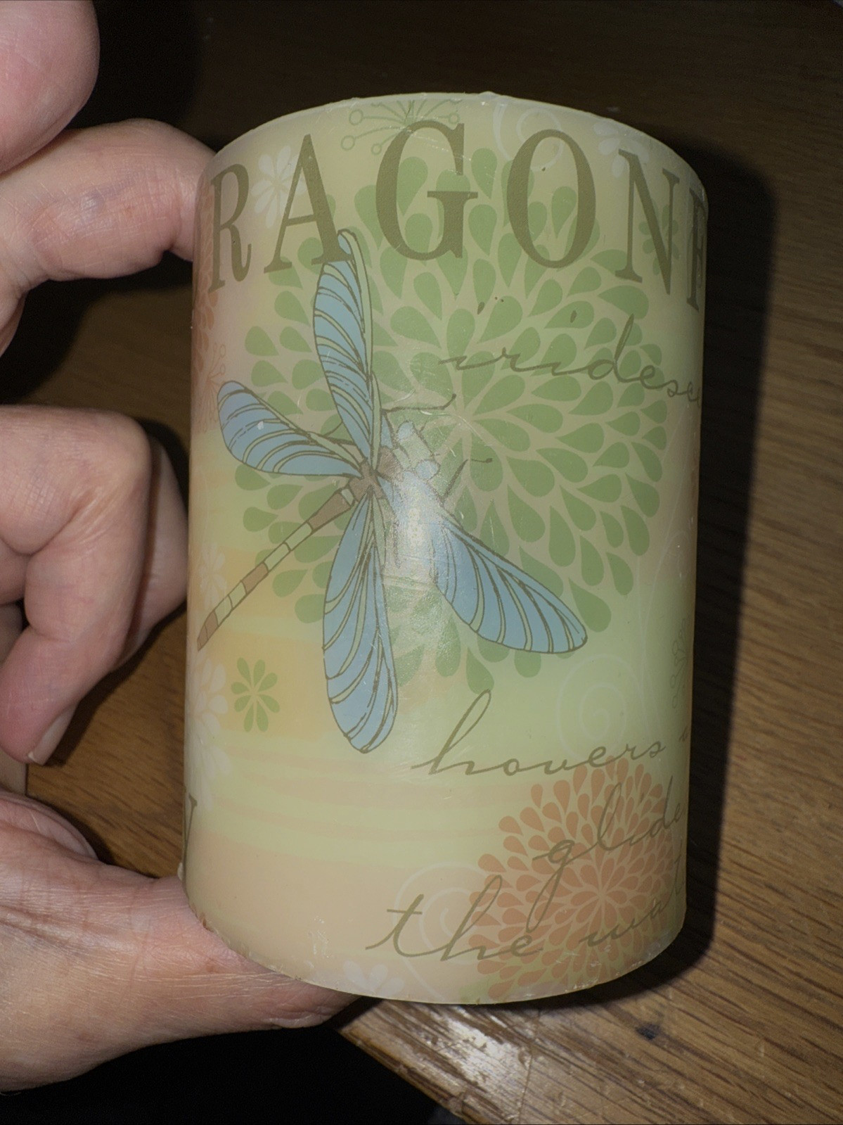 Dragonfly Real Wax Candle- Flameless Lights By Battery-3AAA Batteries included