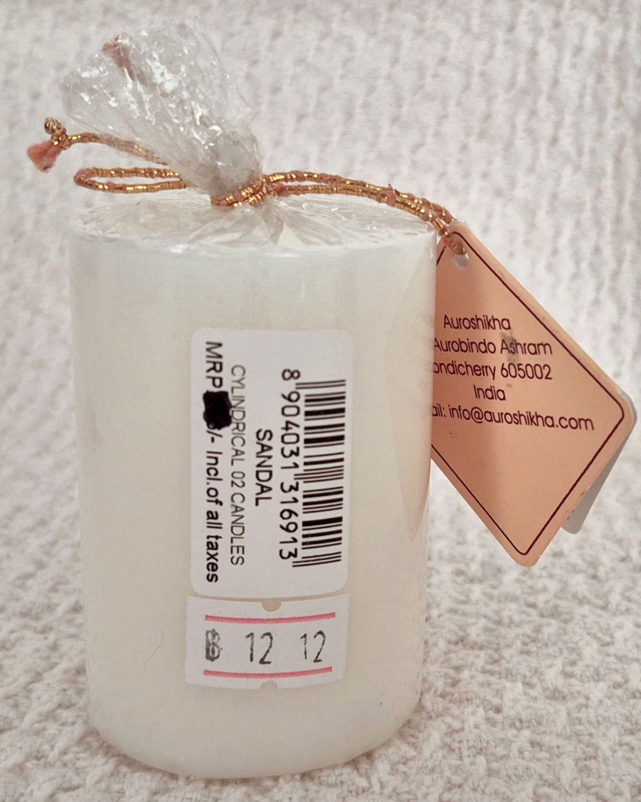 Auroshikha Perfumed Natural Flower Candle Sandal Fragrance Made in India NEW