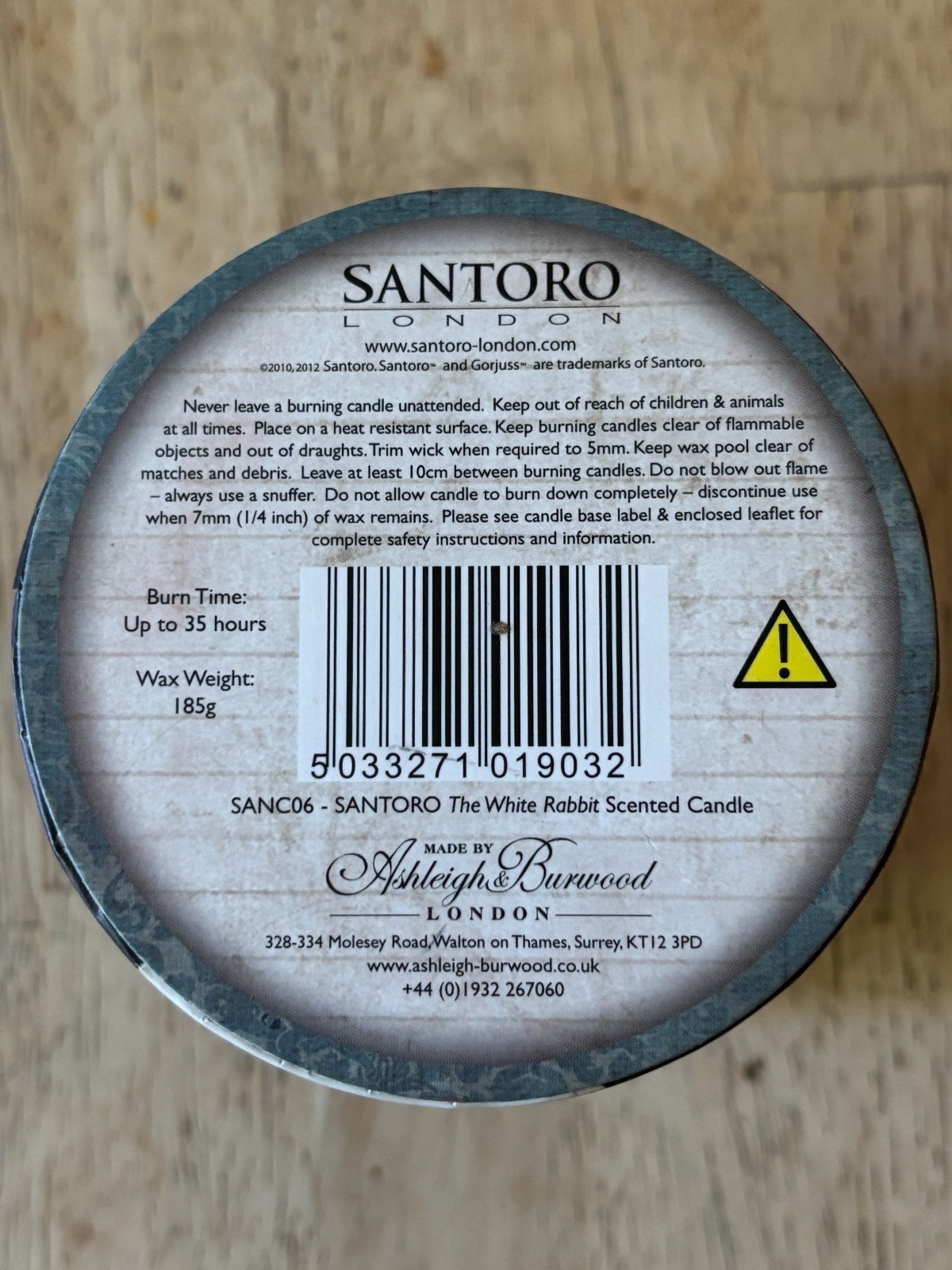 Santoro London – Scented Candles – Lot of 3 – 185g – Ashleigh Burwood – Rare!