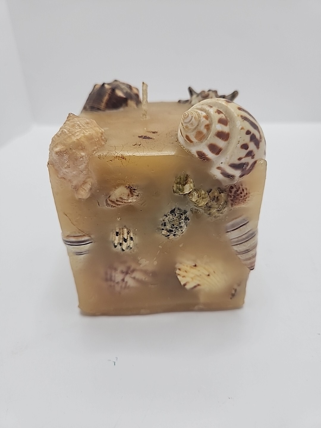 Vintage Hangmade Scented Gruvs Candles Made In USA Sea Shells 3 1/2″ Square