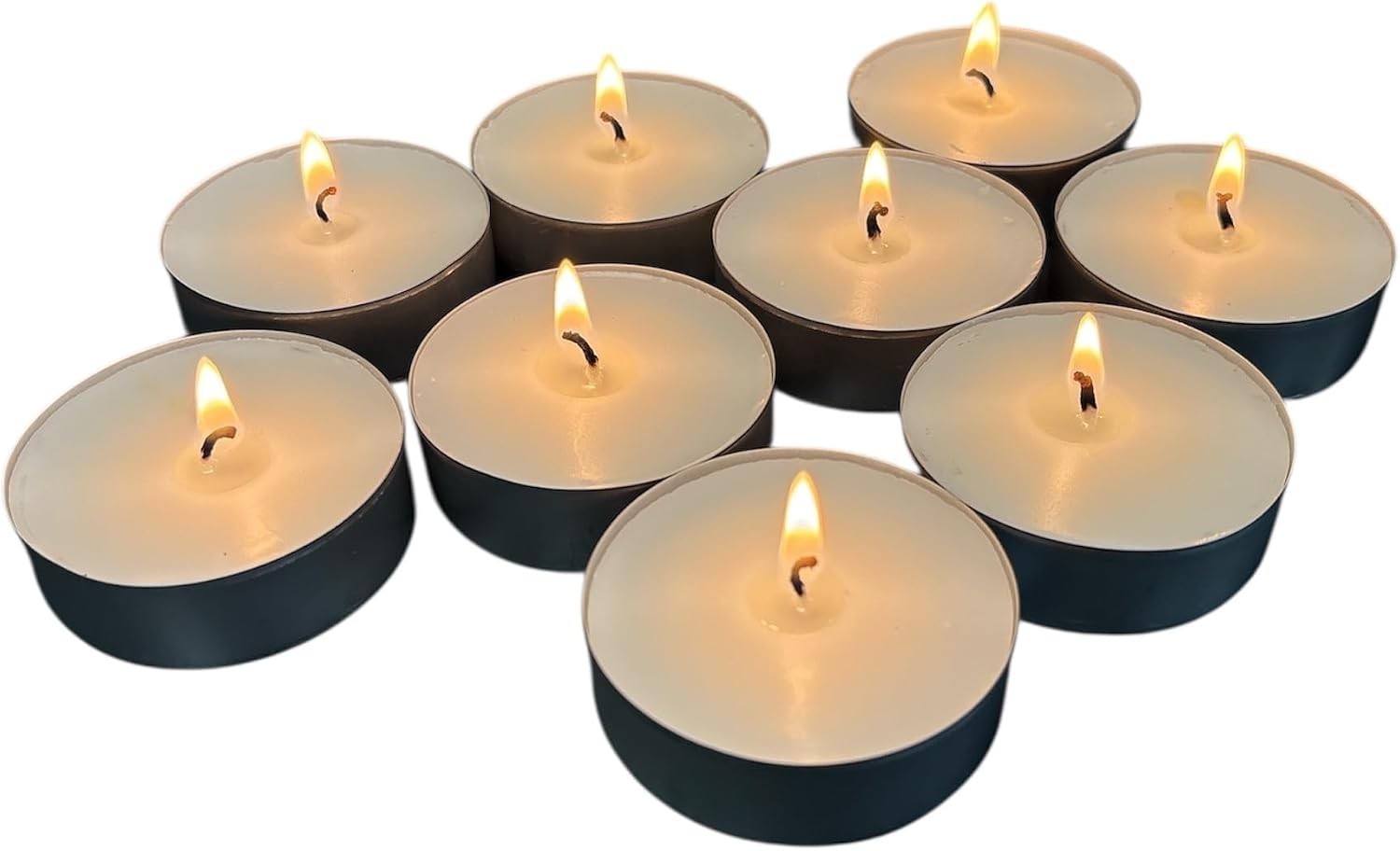 40 Pack Unscented Mega Tea Light Candles – 9 Hour Burn for Events & Relaxation