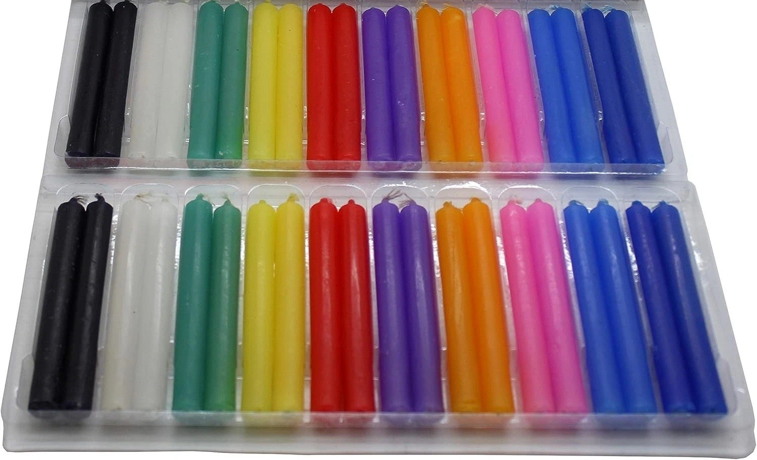 Taper Spell Candles 40 Pcs, Assorted Colors, Use for Casting Chimes, Spells,