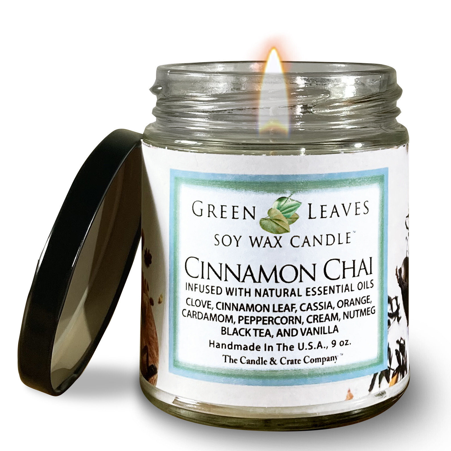 Cinnamon Chai Scented Candle, Home Fragrance, Gift for Her, Fall Winter Candle