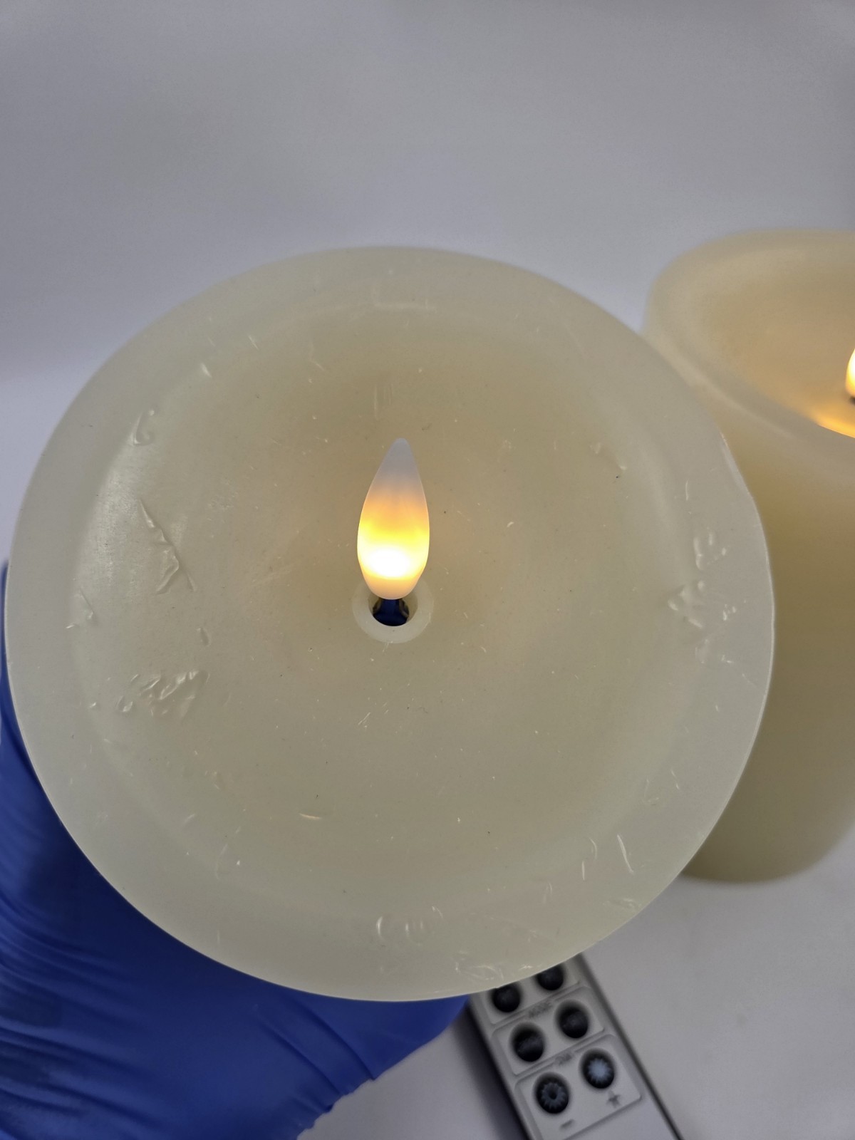 Set of 2 4″ x 6″ Candle Light Wax Candles in Ivory by Valerie