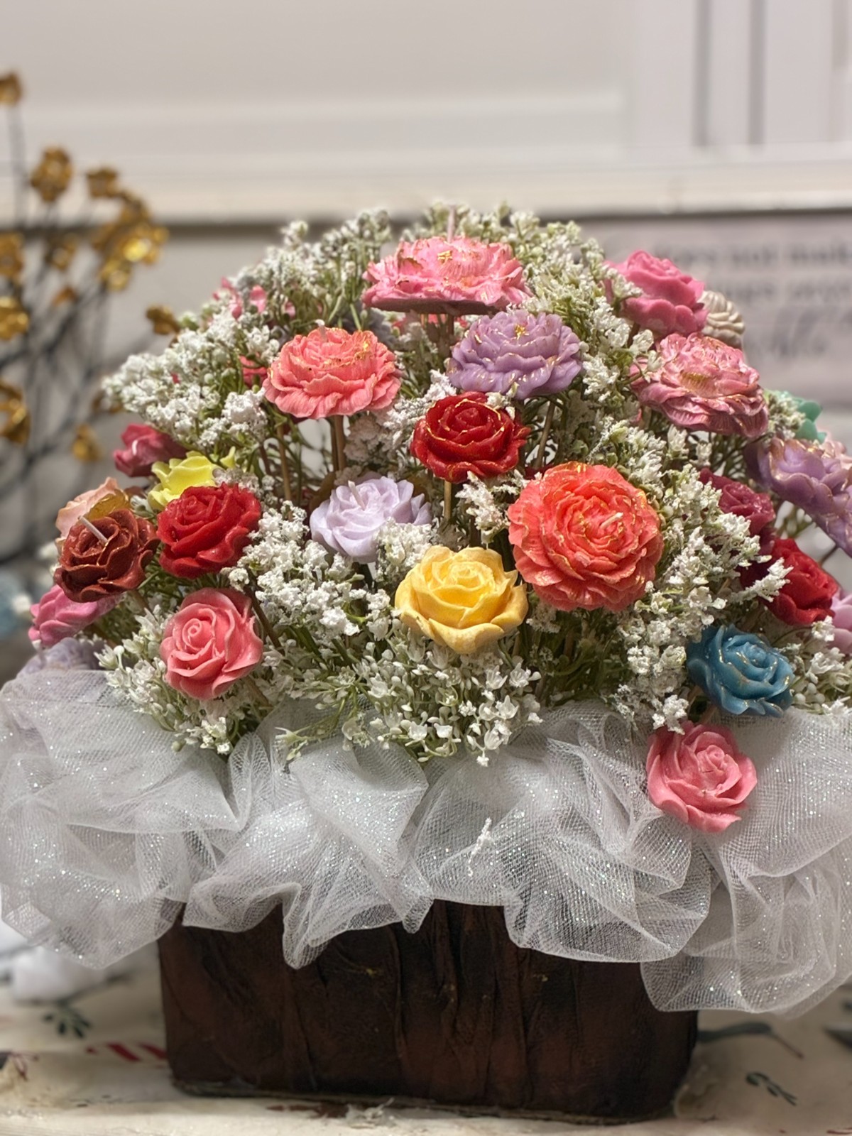 ramo de velas hartesanalesflores