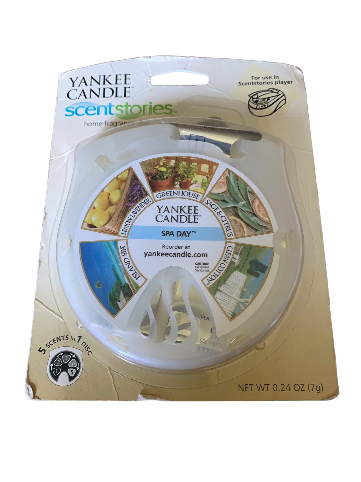 Yankee Candle Febreze Scentstories Spa Day Vtg NOS Home Fragrance Disc New