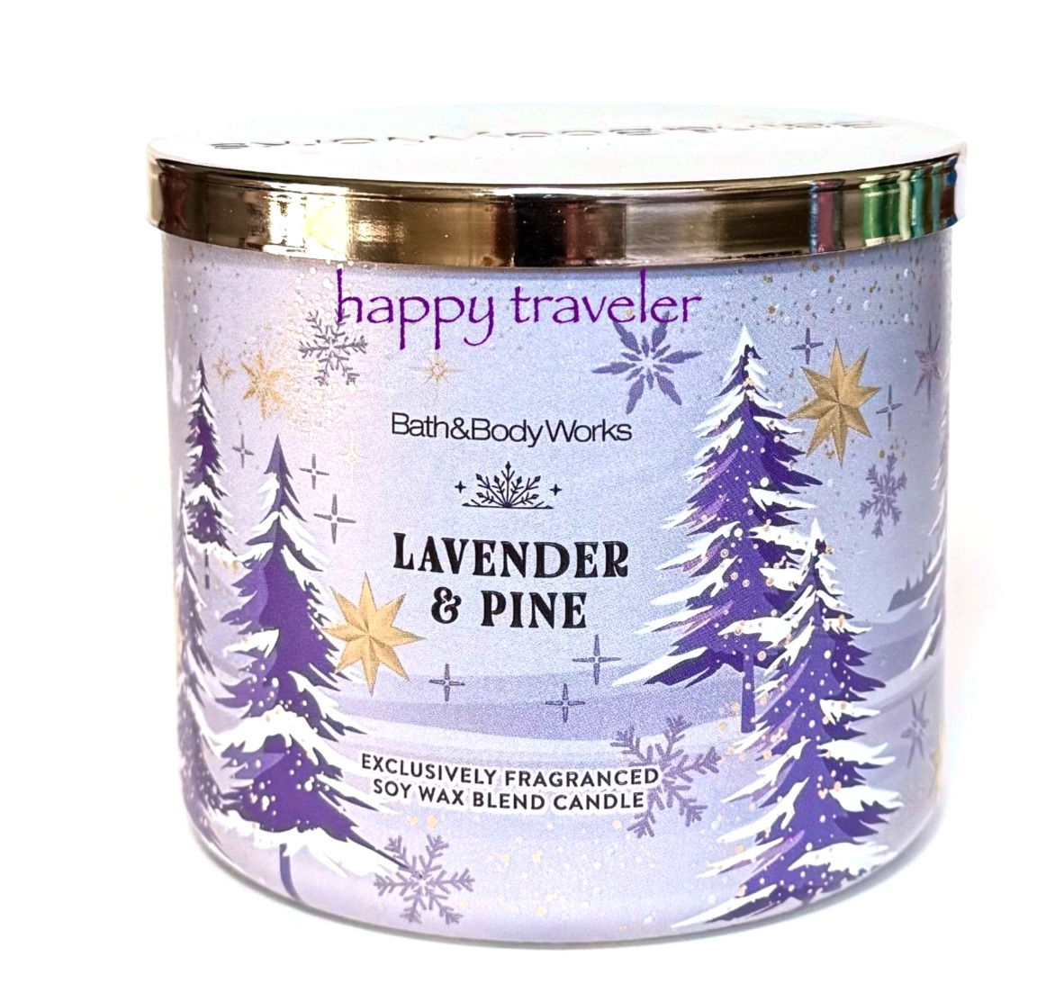 LAVENDER & PINE 3-Wick Candle Bath & Body Works 14.5 oz NEW