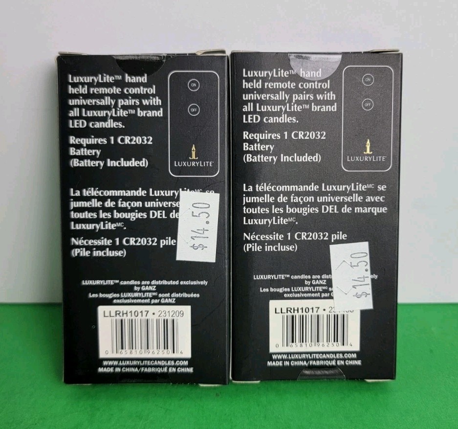 Lot Of 2 New Ganz Candle 2 Button Remote Controls With Battery – LLRH1017
