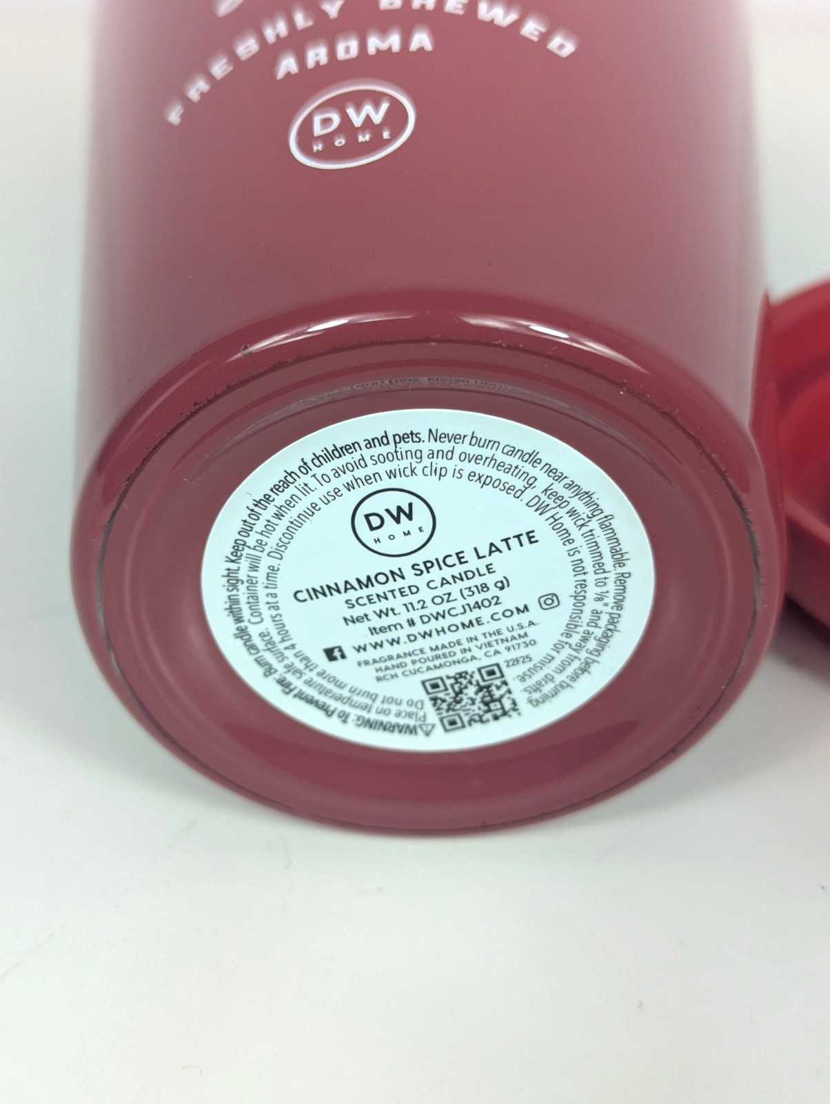 DW HOME Cinnamon Spice Latte Cup Scented Candle 11oz 318g (item # DWCJ1402)