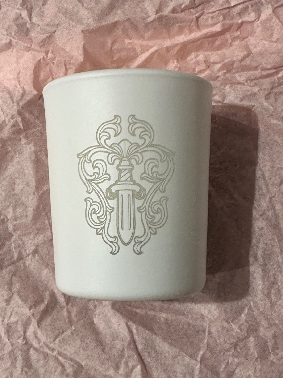 Chrome Hearts +33+ Scented Mini Candle 35g White Ceramic Vine Dagger Single