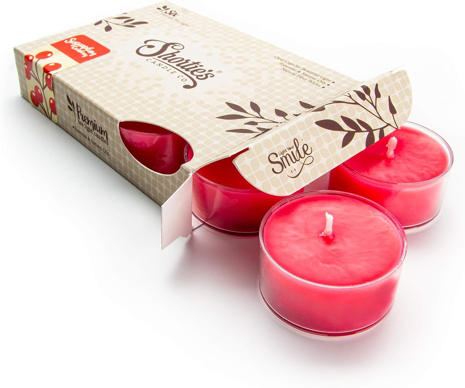 Bayberry Fir Premium Tealight Candles – Highly Scented with Essential Oils – 6