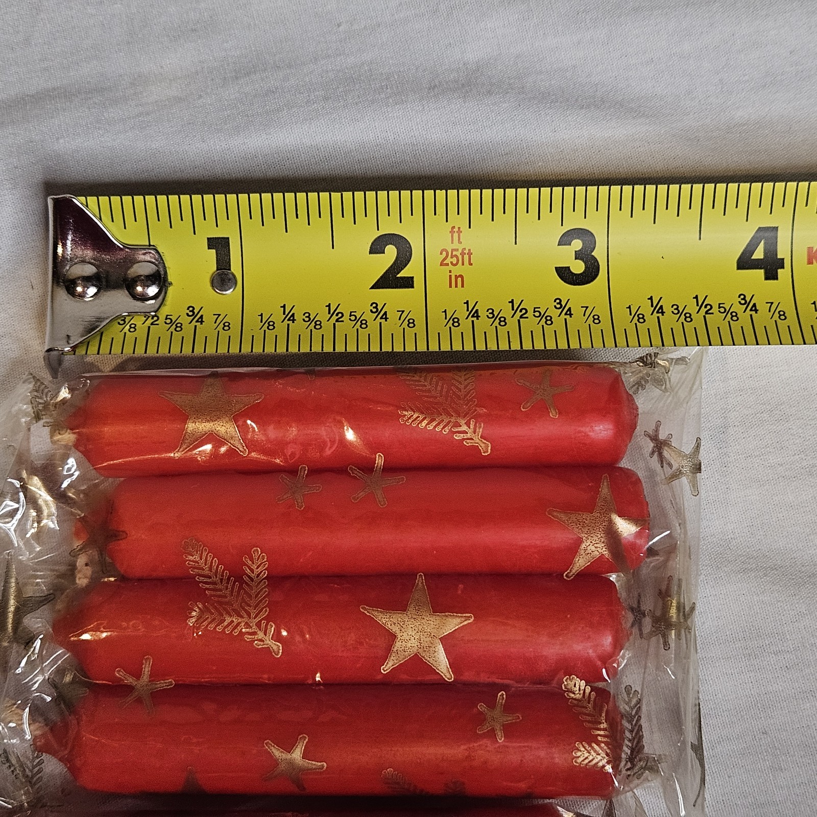 Vintage Pier 1 Imports Christmas Red Taper Candles 3″ Made in Germany
