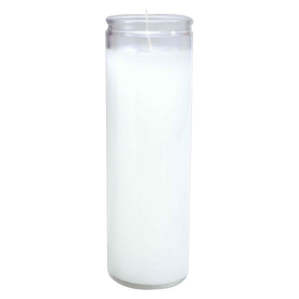 11.3oz Unscented Glass Jar Candle White