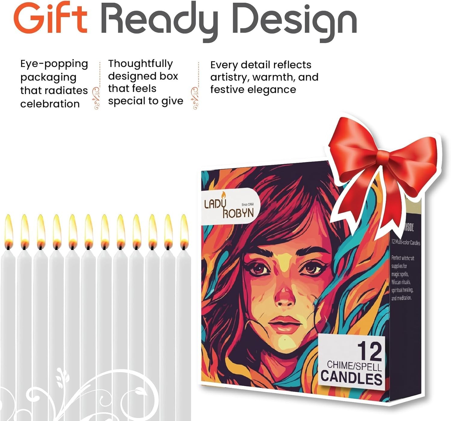 Box of 12 White Candles | 4 inches Tall & 3/4 inch Diameter | Witchcraft Supp…