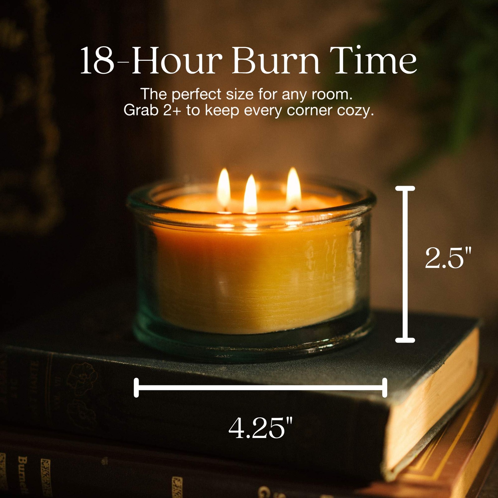 Bluecorn Botanica Beeswax 3-Candle, 10 oz, Cedarwood, Nutmeg & Lavender Essen…