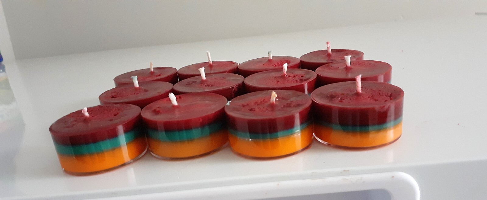 25 TEA LIGHTS CHOCOLATE CANDY CORN HIGHLY SCENTED HANDMADE SOY WAX