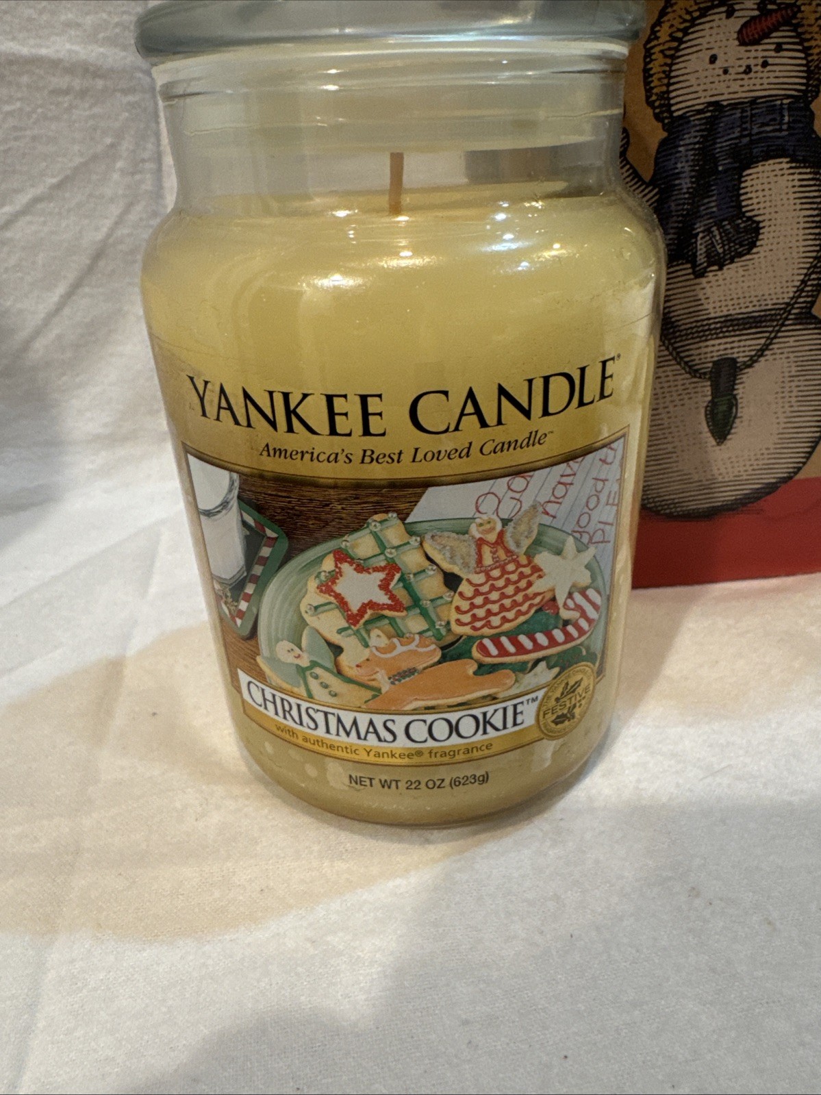 Yankee Candle Vintage Christmas Cookie Large Jar 22 Oz Single Wick Classic W Box