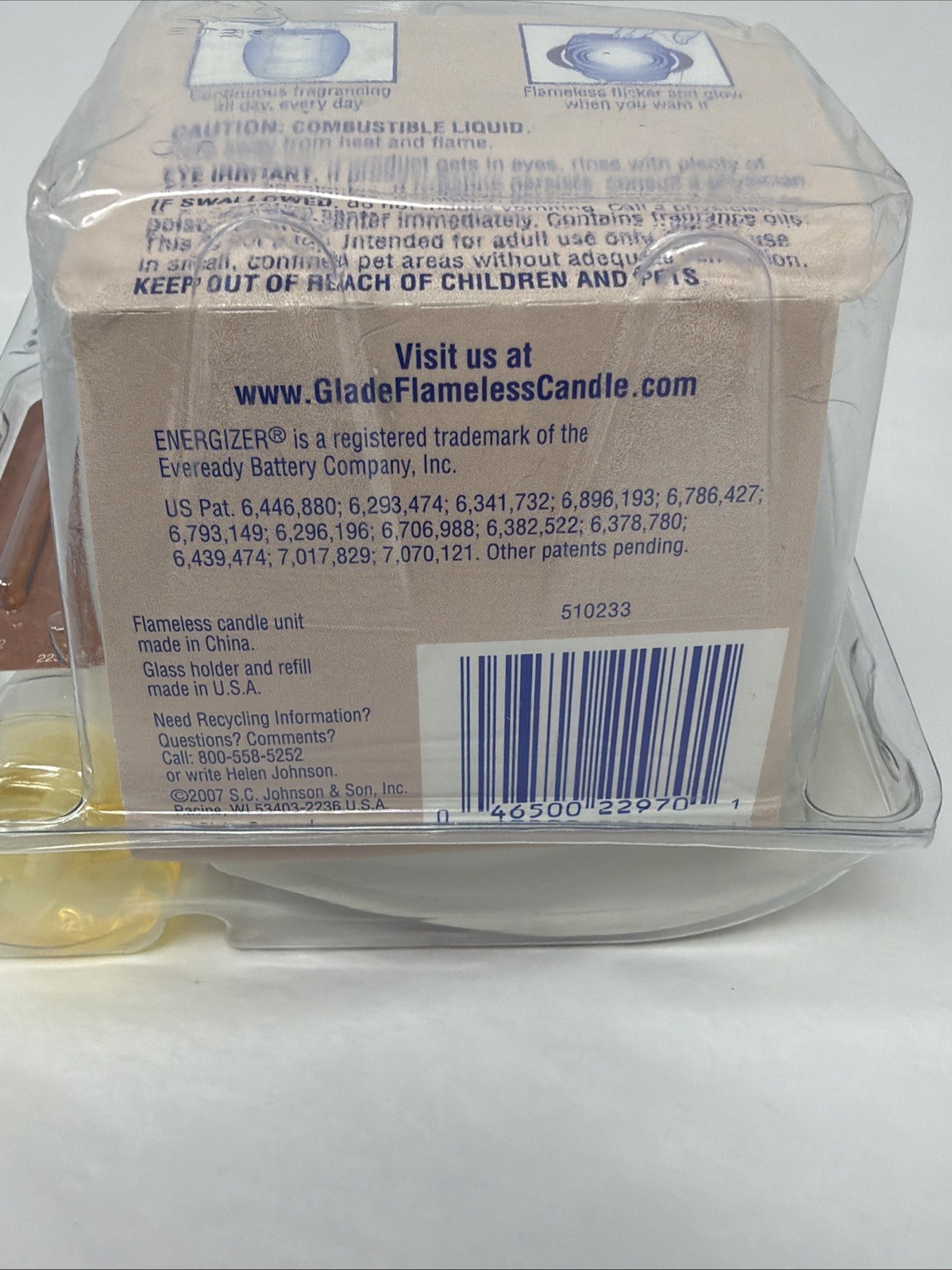 Glade Wisp Flameless Candle French Vanilla Scented Discontinued ~ New in Package