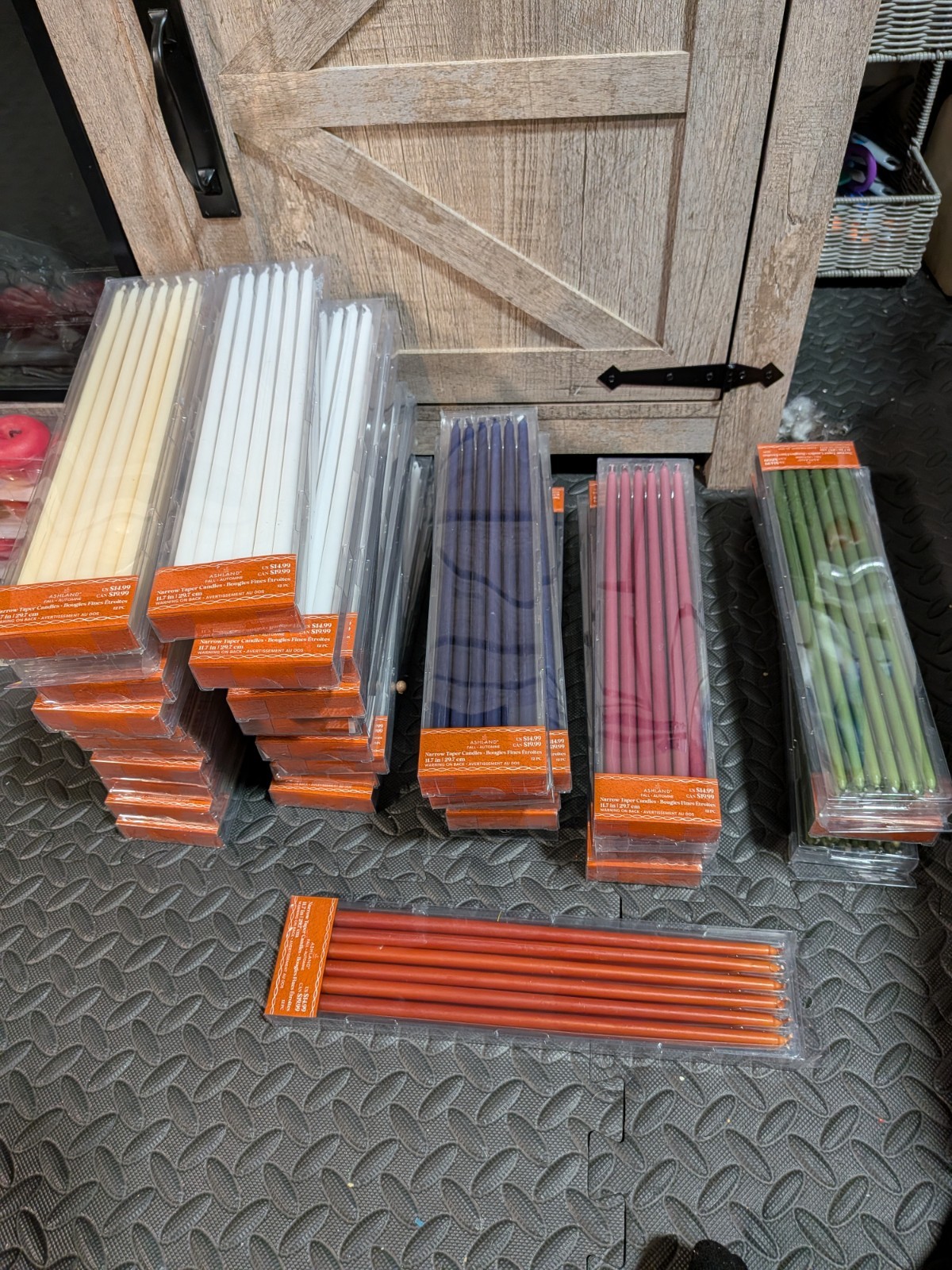 12 pack- Narrow Taper Candles- unscented- 11.7 inches- Brand New -white