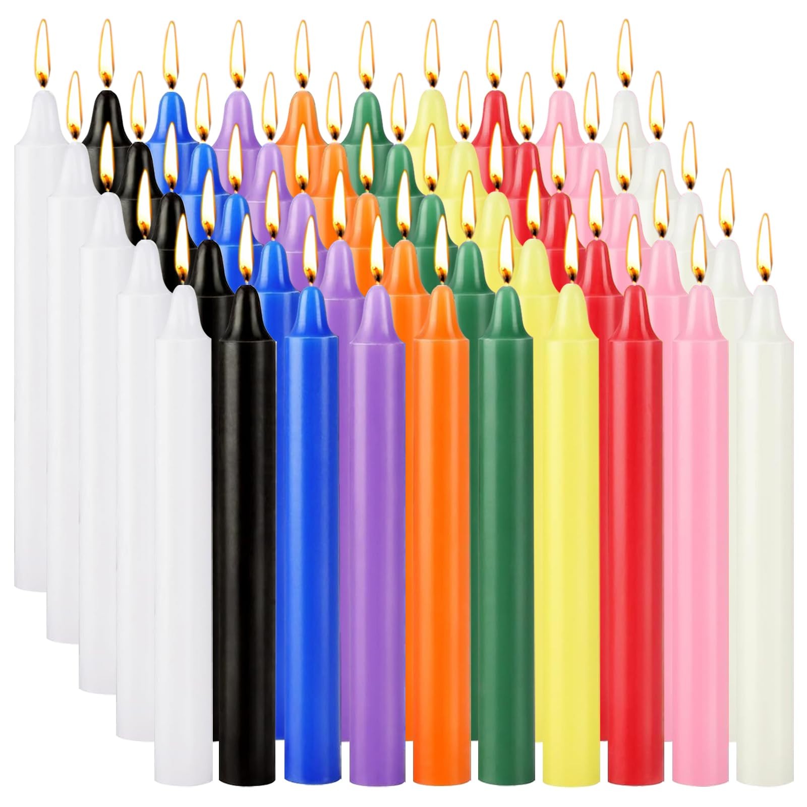Spell Candles 100 Pack Bulk – 4 Inch Colored Mini Taper Candles for Rituals, …